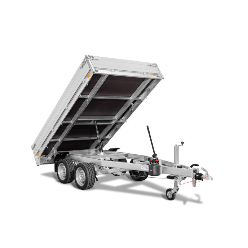 Remorque benne SARIS K1 – 306 x 170 cm – PTAC 2000 kg – Pompe électrique